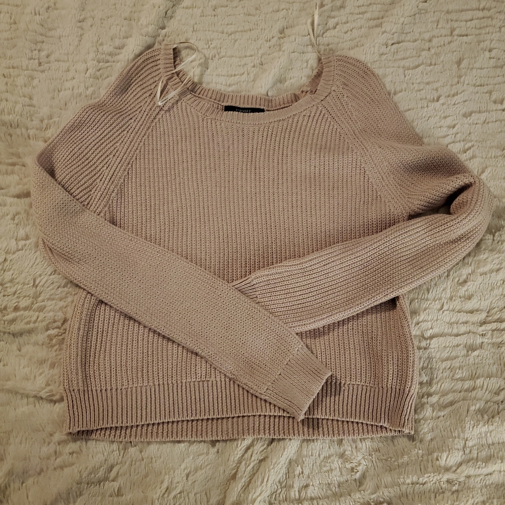 Forever 21 Blush Ribbed Sweater - Size Small